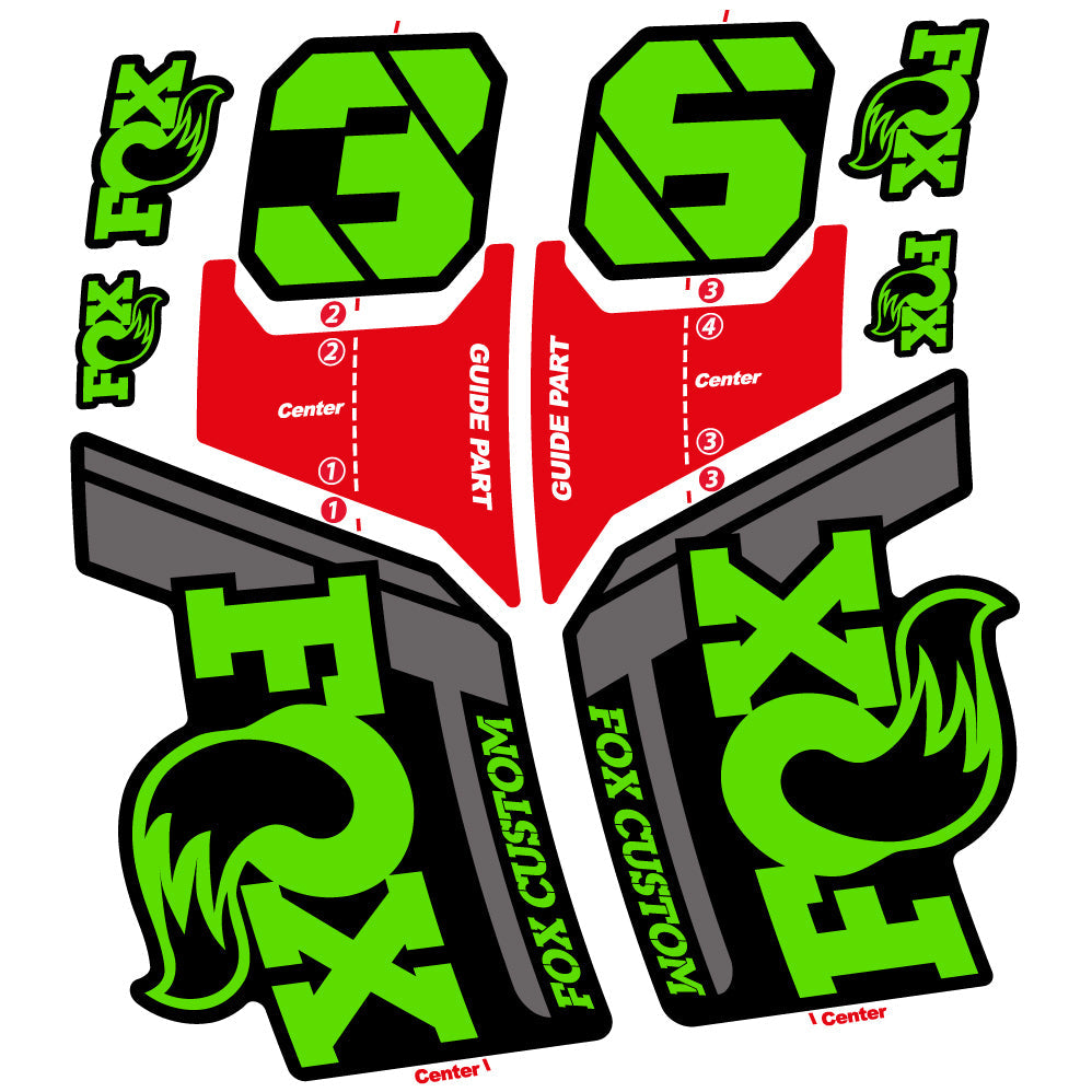 Stickers Fox Custom 2022 compatibles Autocollants fourche