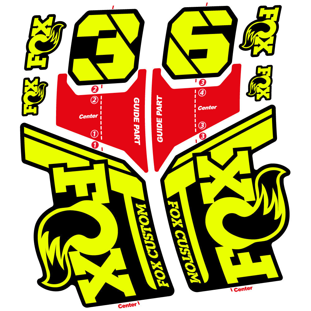 Stickers Fox Custom 2022 compatibles Autocollants fourche