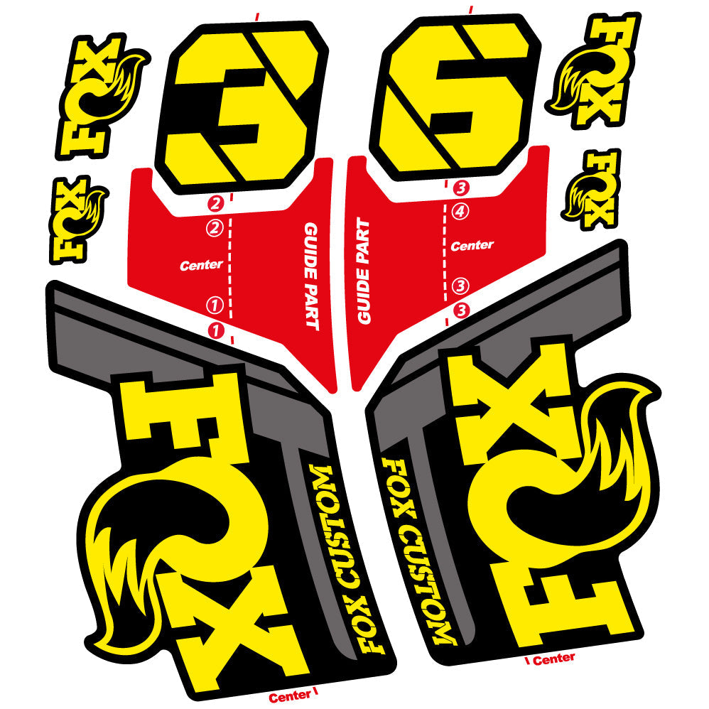 Stickers Fox Custom 2022 compatibles Autocollants fourche