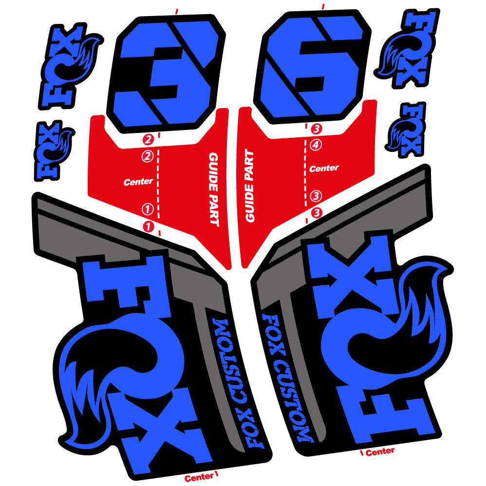 Stickers Fox Custom 2022 compatibles Autocollants fourche