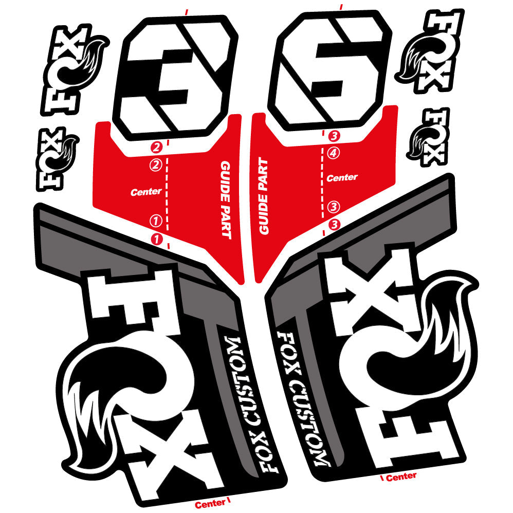 Stickers Fox Custom 2022 compatibles Autocollants fourche