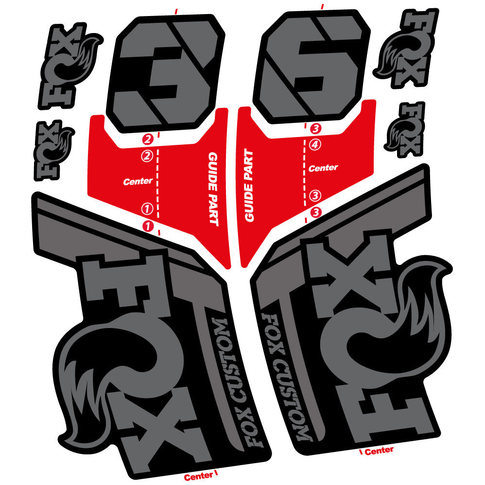 Stickers Fox Custom 2022 compatibles Autocollants fourche
