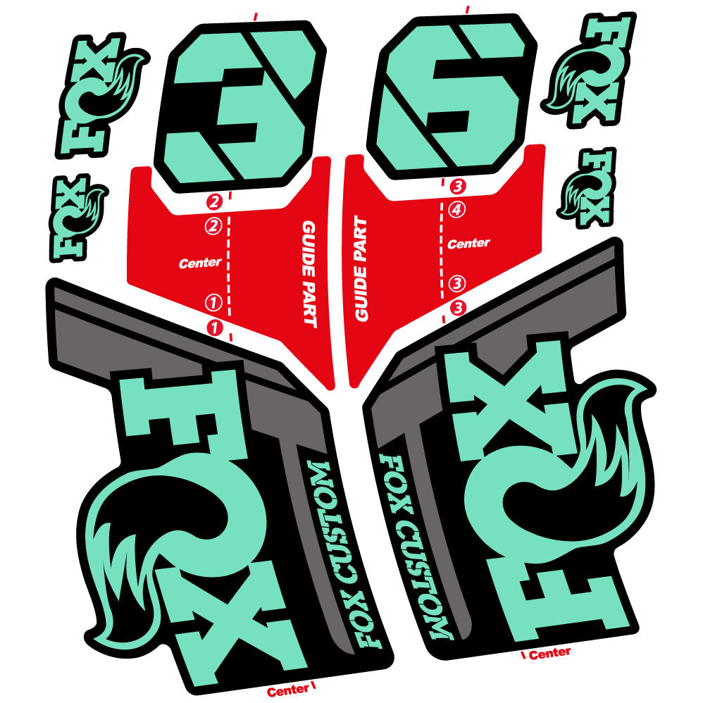 Stickers Fox Custom 2022 compatibles Autocollants fourche