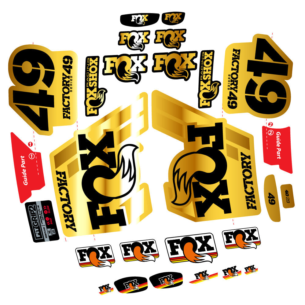Stickers fox 49 factory 2019 compatibles Autocollants fourche 29"