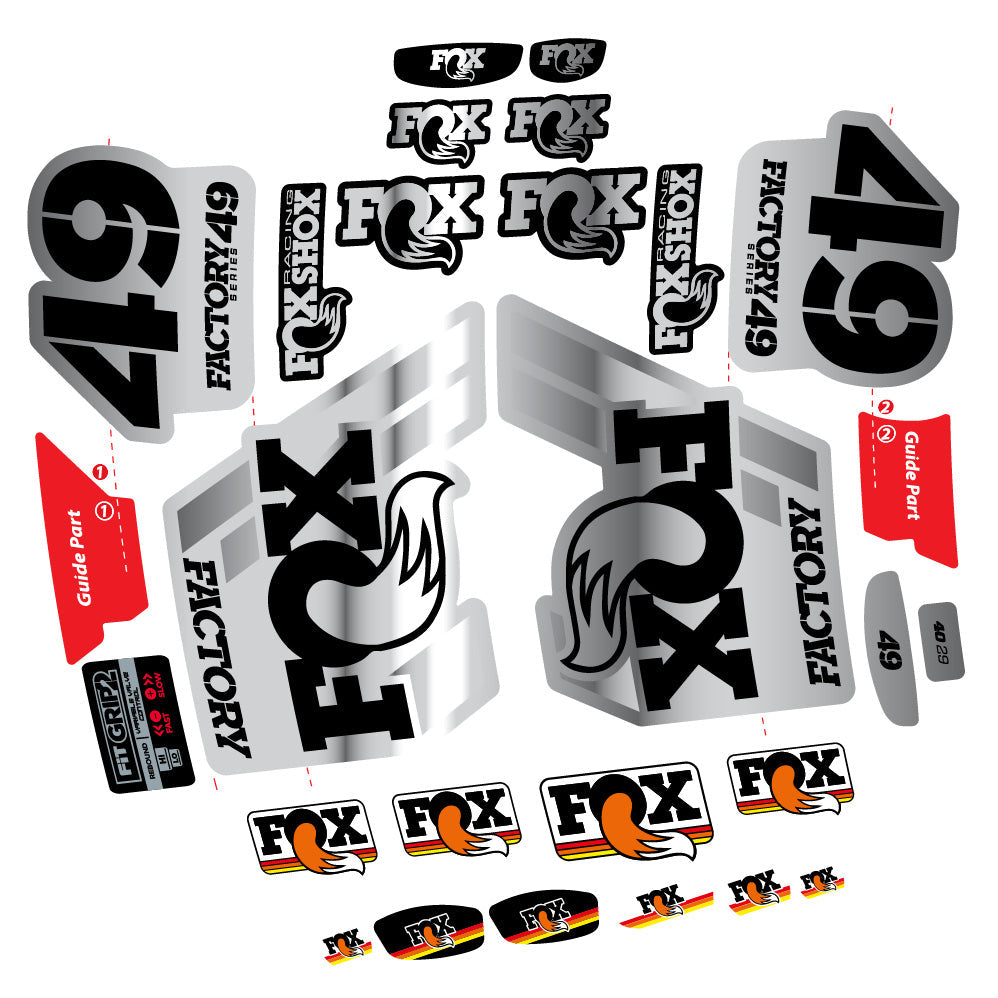 Stickers fox 49 factory 2019 compatibles Autocollants fourche 29"