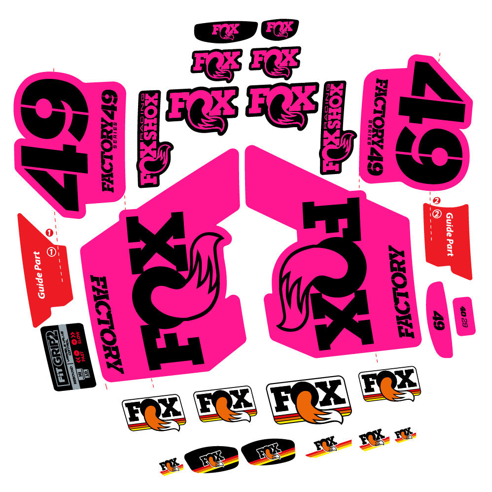Stickers fox 49 factory 2019 compatibles - Autocollants fourche VTT
