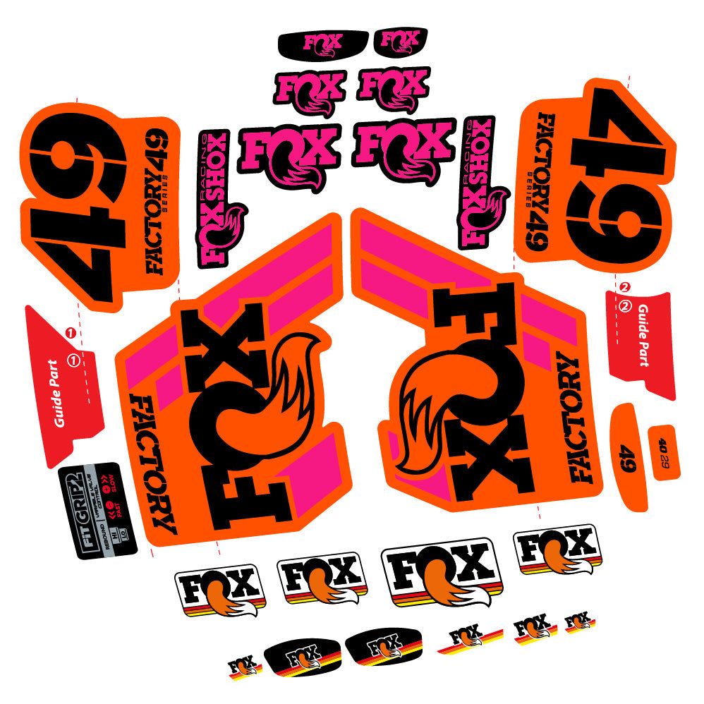 Stickers fox 49 factory 2019 compatibles - Autocollants fourche VTT