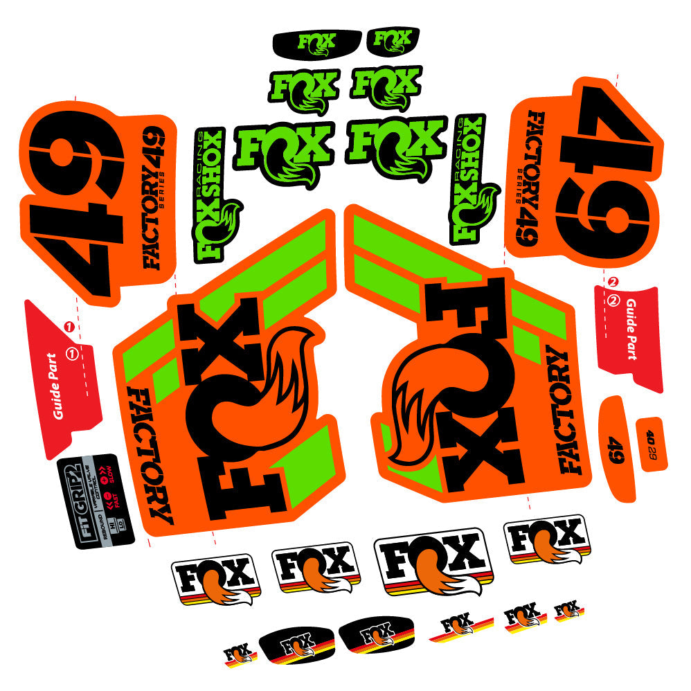 Stickers fox 49 factory 2019 compatibles - Autocollants fourche VTT