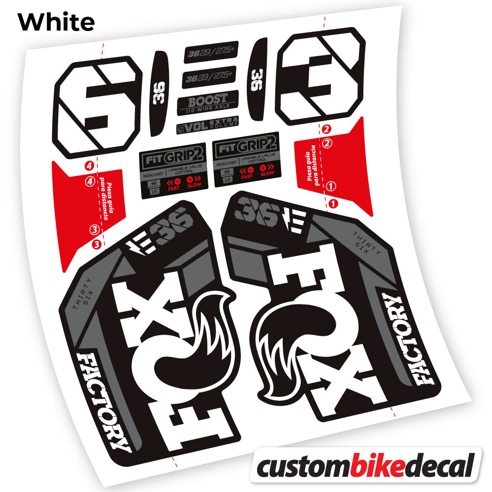 Decal for Fox E-Bike Factory 2021 fork – bike sticker vinyl, view 22