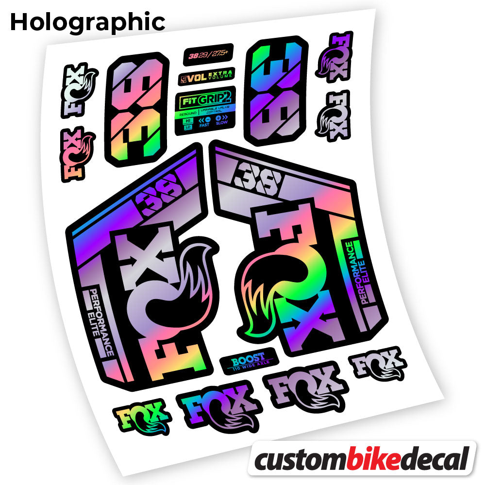 Decal for Fox 38 Performance Elite 2021 fork – bike sticker vinyl, view 3