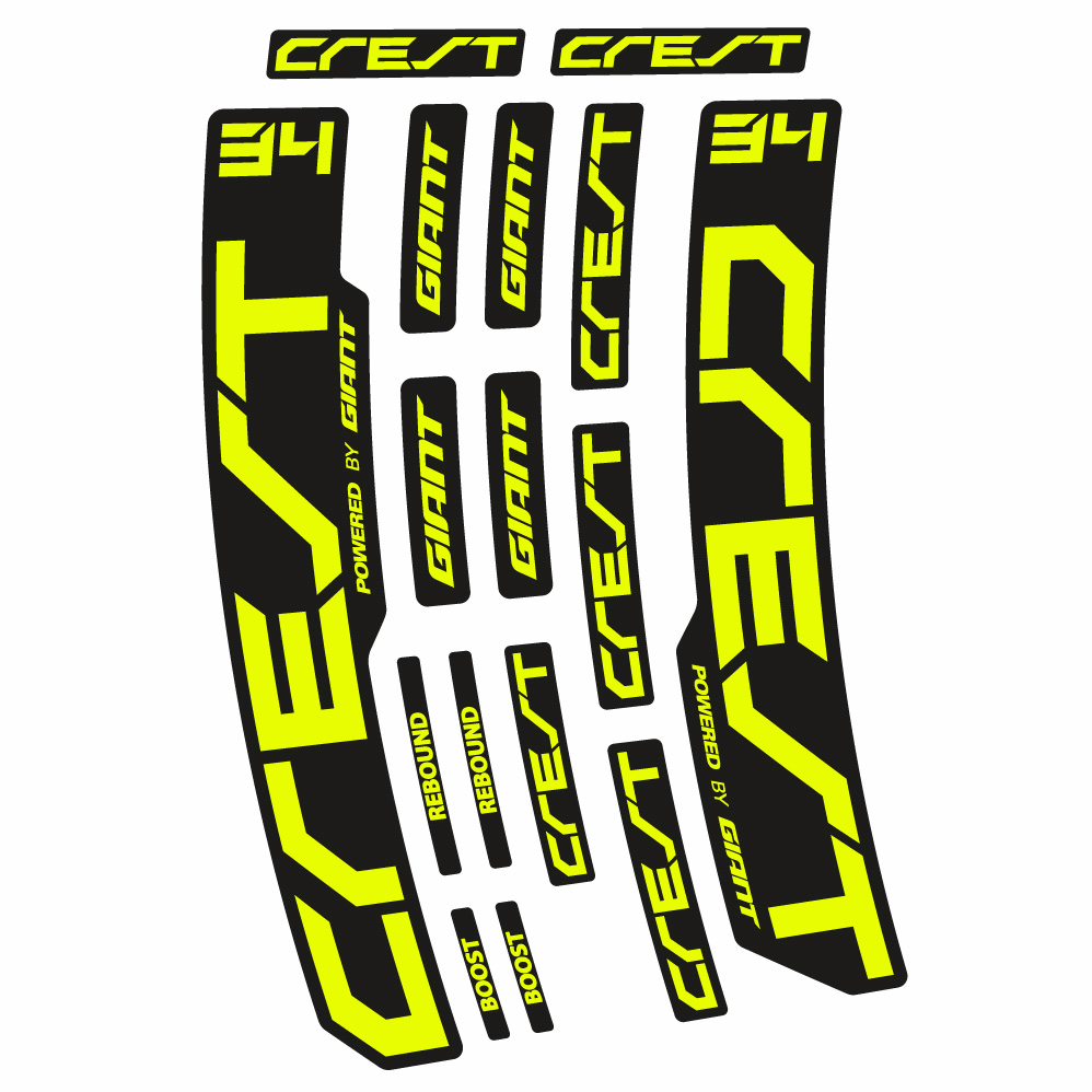Stickers Giant Crest 34 RCL compatibles Autocollants fourche 29"