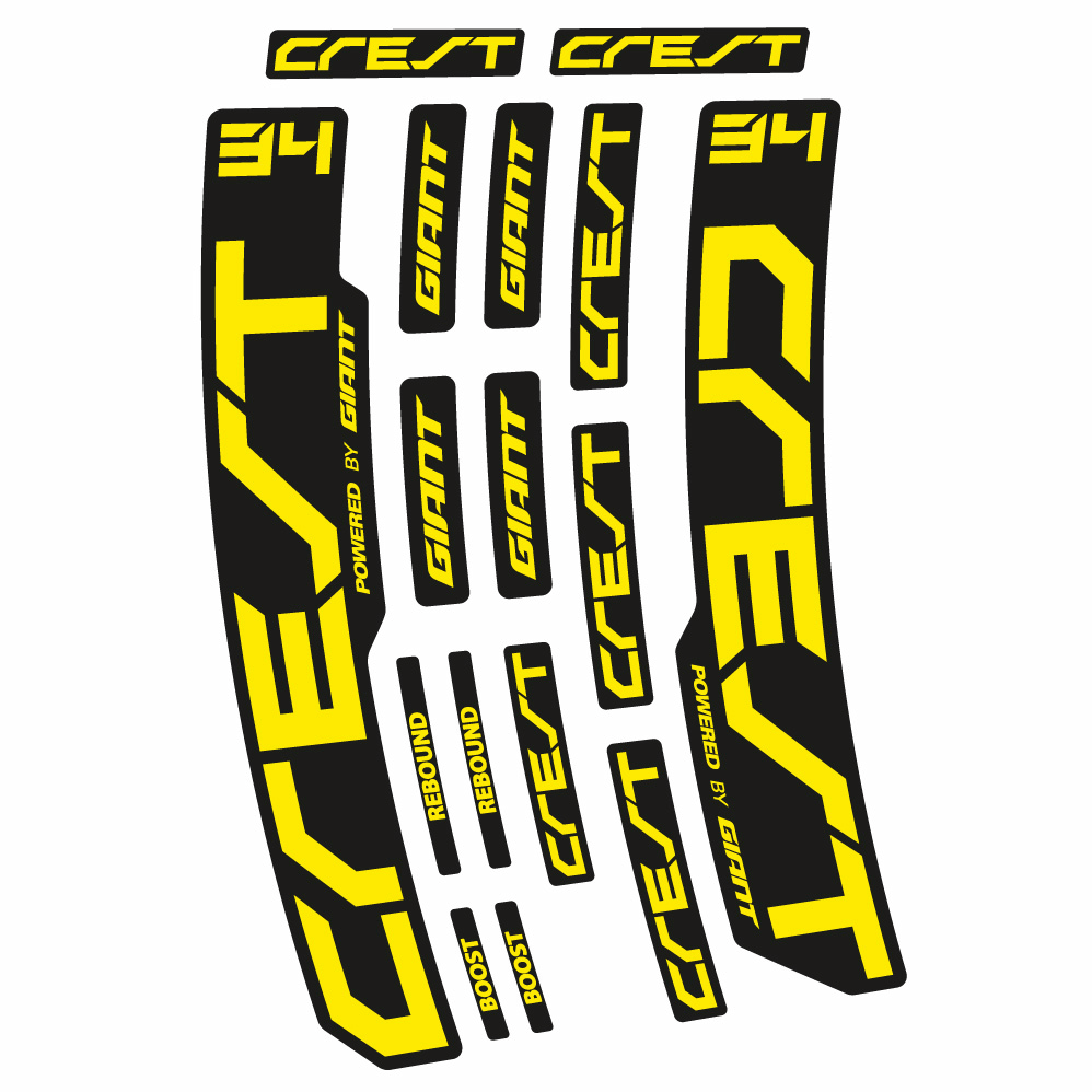 Stickers Giant Crest 34 RCL compatibles Autocollants fourche 29"