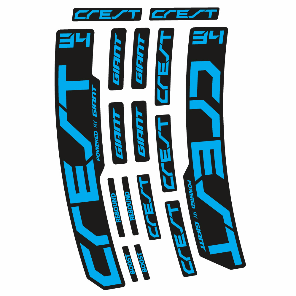 Stickers Giant Crest 34 RCL compatibles Autocollants fourche 29"