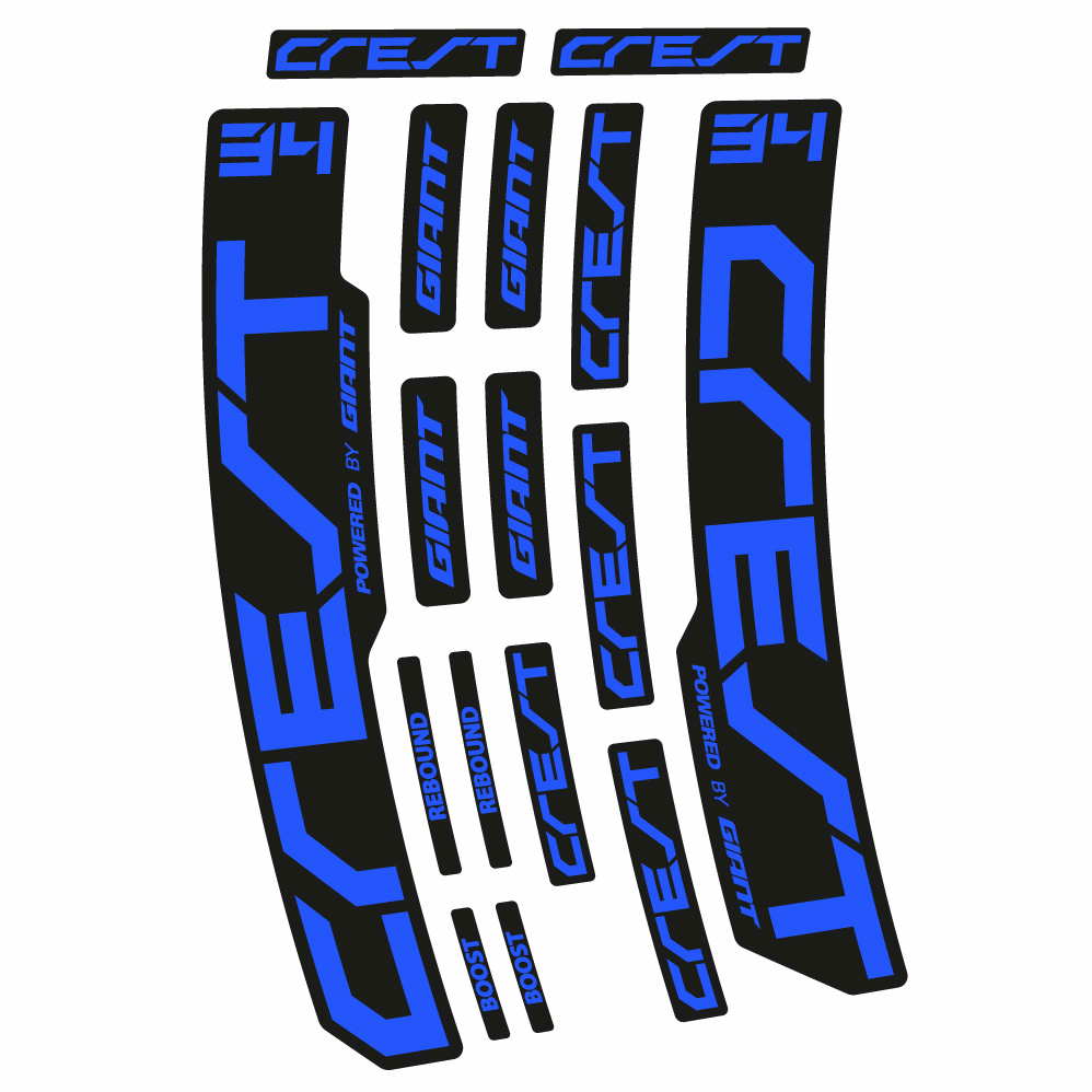 Stickers Giant Crest 34 RCL compatibles Autocollants fourche 29"