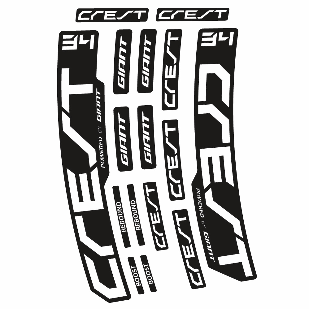 Stickers Giant Crest 34 RCL compatibles Autocollants fourche 29"