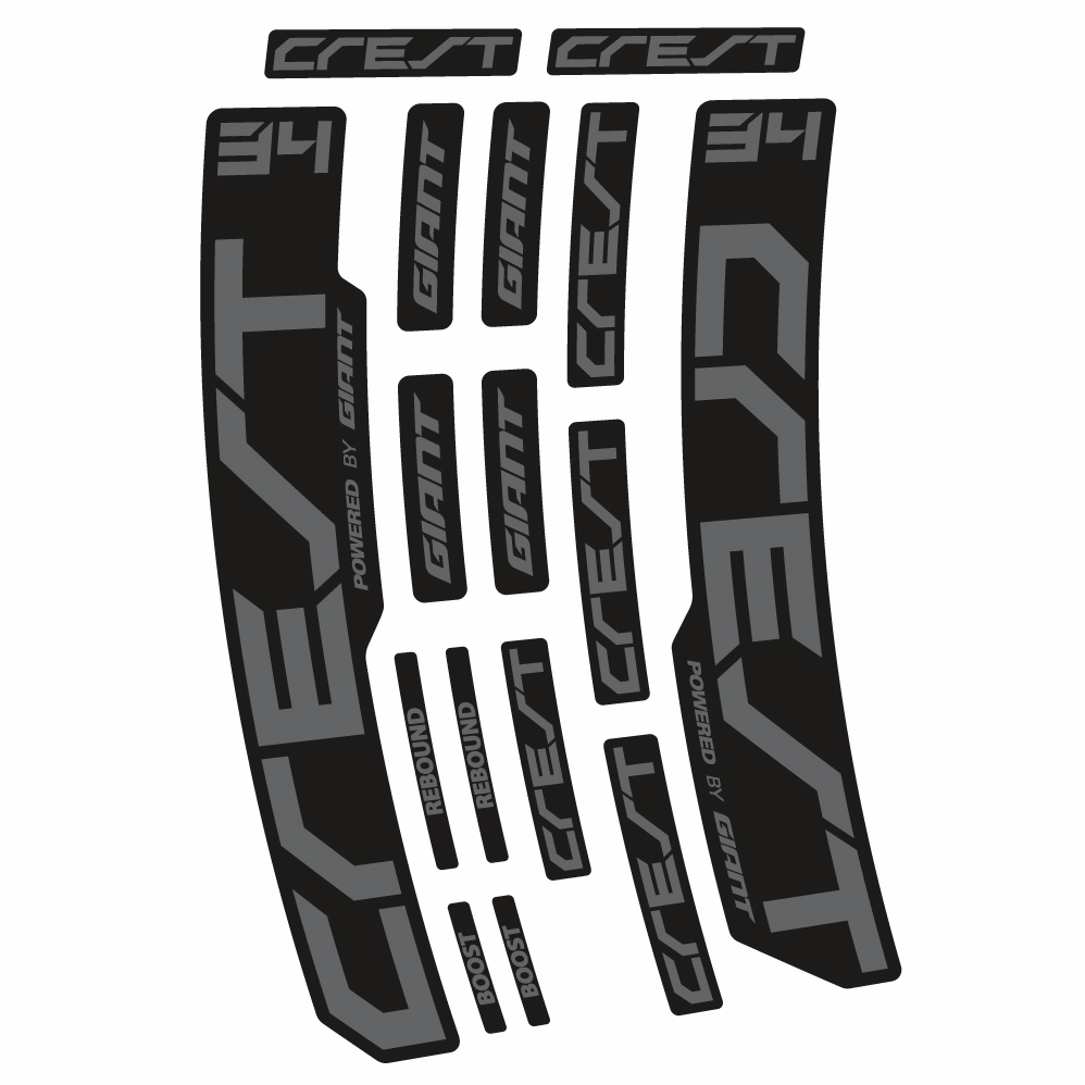 Stickers Giant Crest 34 RCL compatibles Autocollants fourche 29"