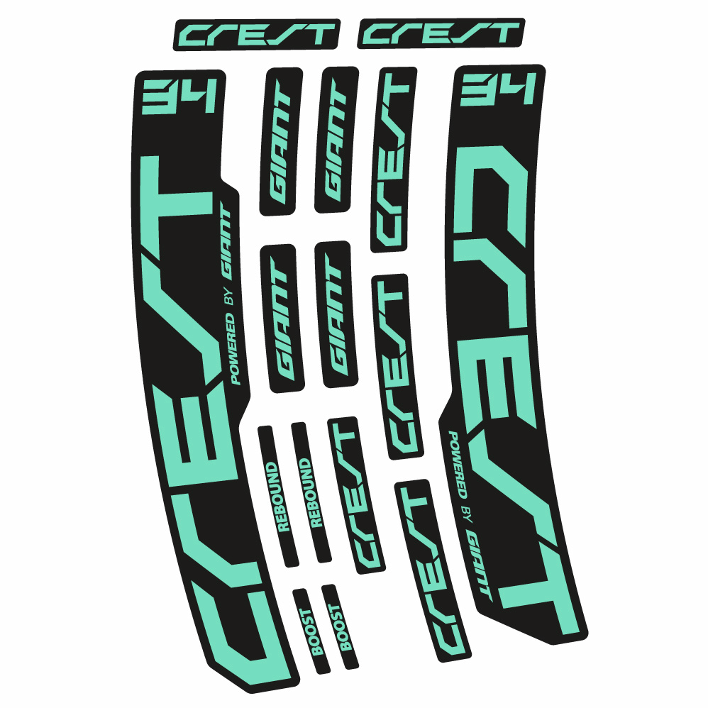 Stickers Giant Crest 34 RCL compatibles Autocollants fourche 29"
