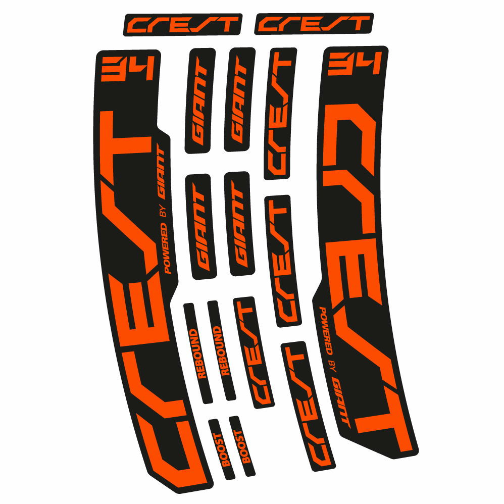 Stickers Giant Crest 34 RCL compatibles Autocollants fourche 29"