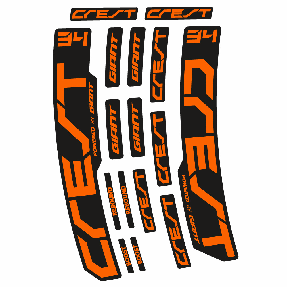 Stickers Giant Crest 34 RCL compatibles Autocollants fourche 29"