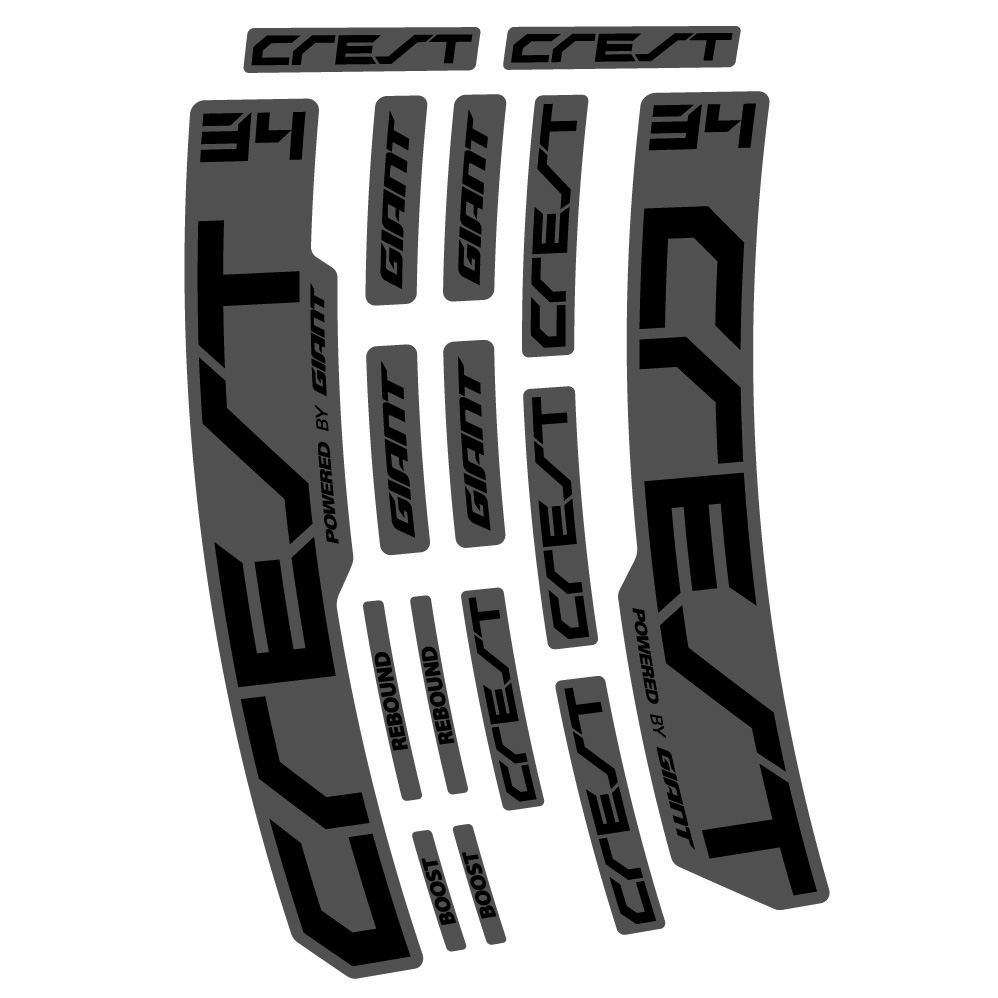 Stickers Giant Crest 34 RCL compatibles Autocollants fourche 29"