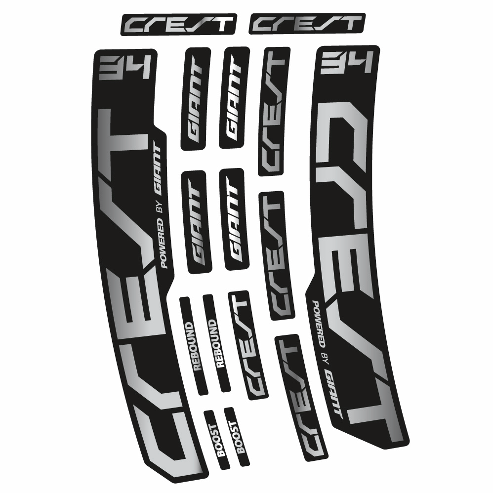Stickers Giant Crest 34 RCL compatibles Autocollants fourche 29"