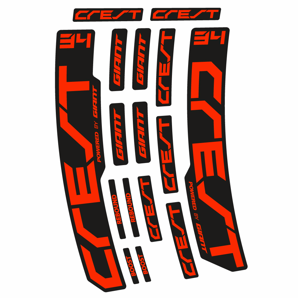 Stickers Giant Crest 34 RCL compatibles Autocollants fourche 29"