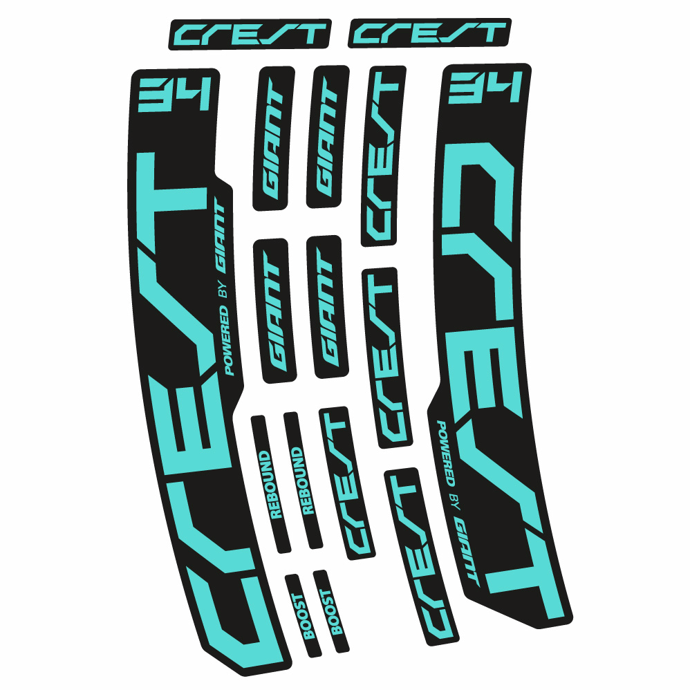 Stickers Giant Crest 34 RCL compatibles Autocollants fourche 29"