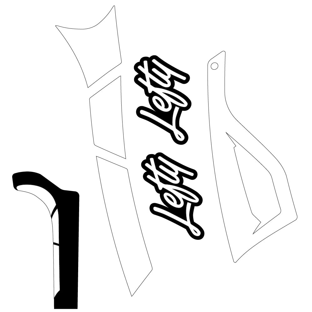 Stickers Cannondale Lefty 8 compatibles Autocollants fourche 29"