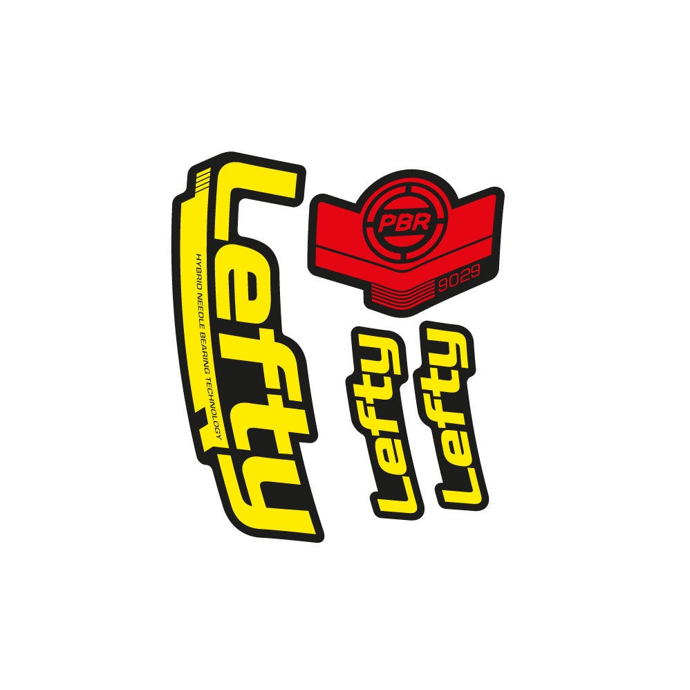 Stickers Lefty PBR 90 29 2016 compatibles - Autocollants fourche VTT