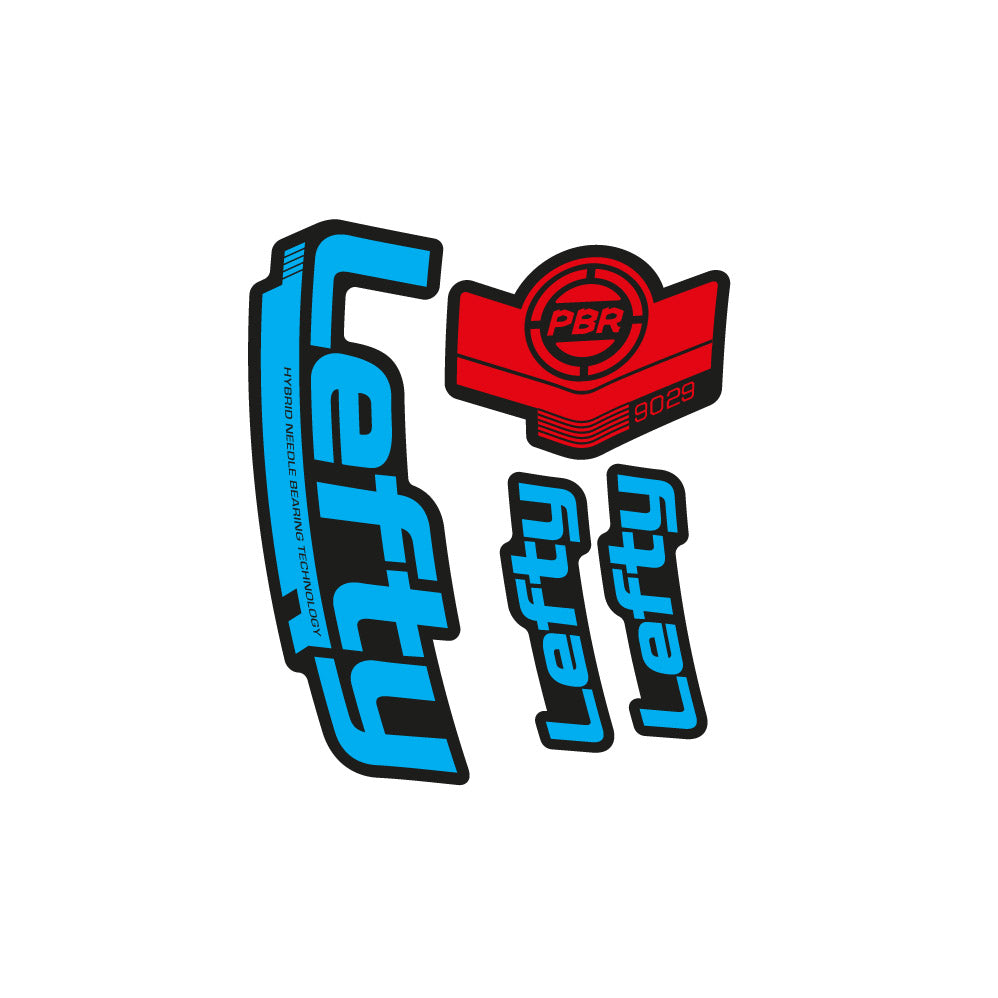 Stickers Lefty PBR 90 29 2016 compatibles - Autocollants fourche VTT