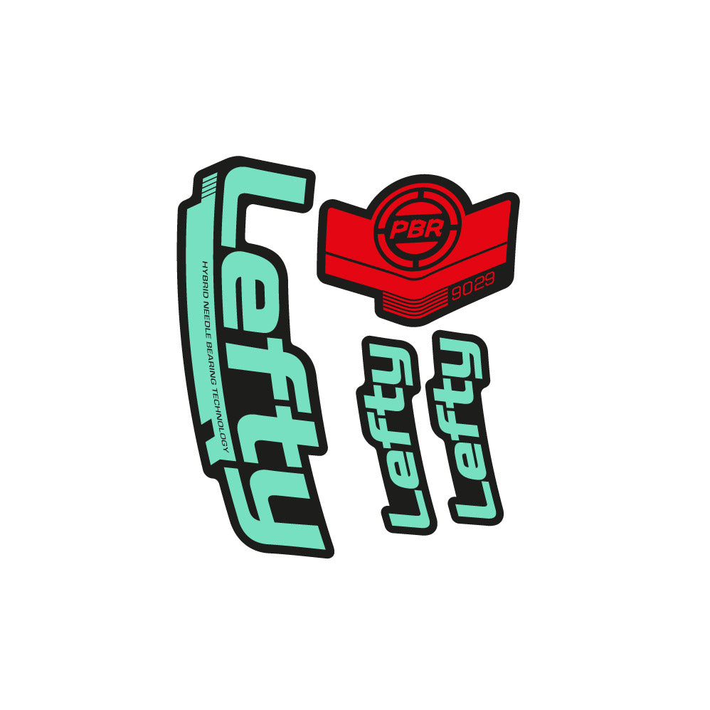 Stickers Lefty PBR 90 29 2016 compatibles - Autocollants fourche VTT