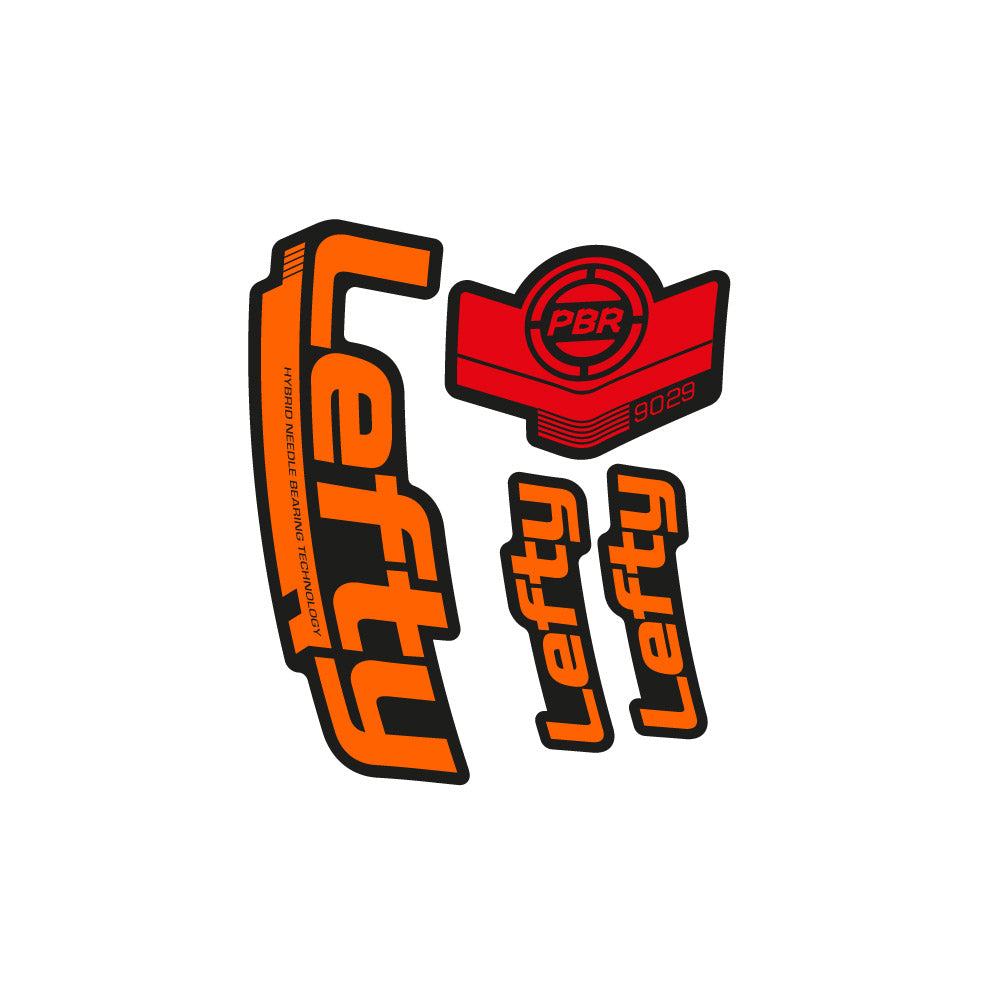 Stickers Lefty PBR 90 29 2016 compatibles - Autocollants fourche VTT
