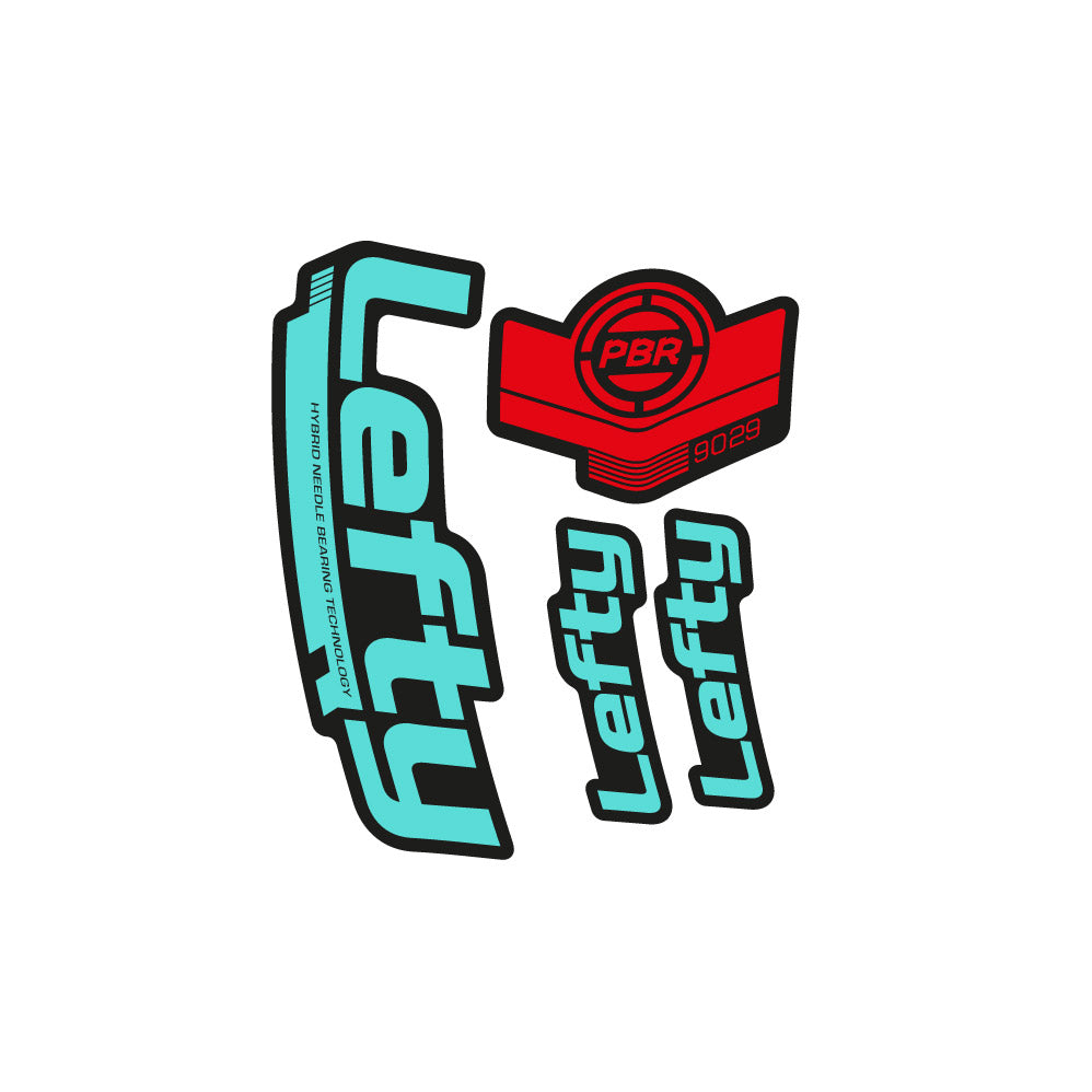 Stickers Lefty PBR 90 29 2016 compatibles - Autocollants fourche VTT
