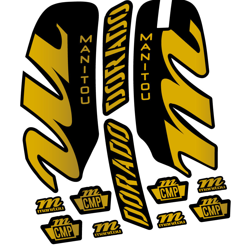Stickers Manitou Dorado Comp 2022 compatibles Autocollants fourche VTT