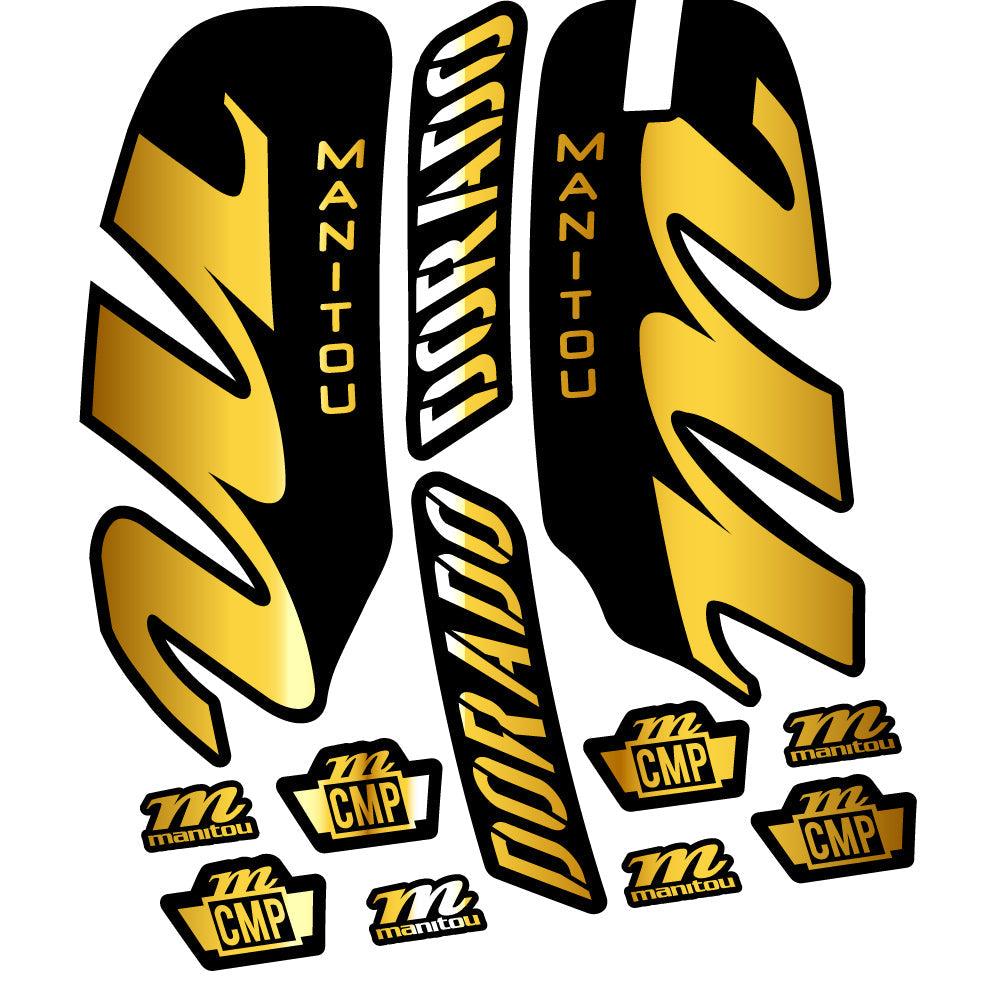 Stickers Manitou Dorado Comp 2022 compatibles Autocollants fourche VTT