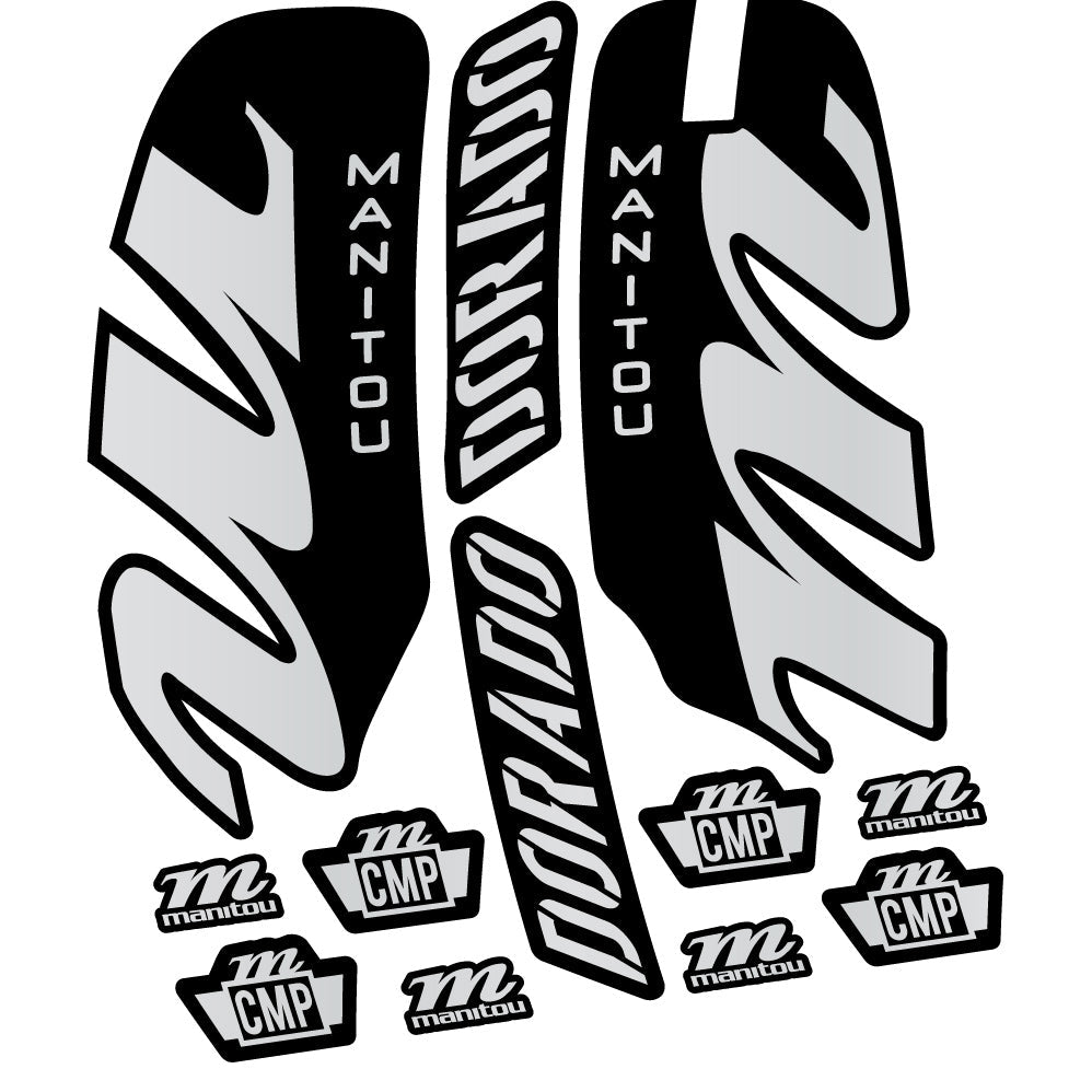 Stickers Manitou Dorado Comp 2022 compatibles Autocollants fourche VTT
