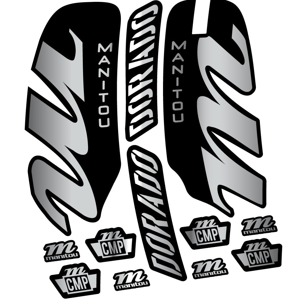 Stickers Manitou Dorado Comp 2022 compatibles Autocollants fourche VTT