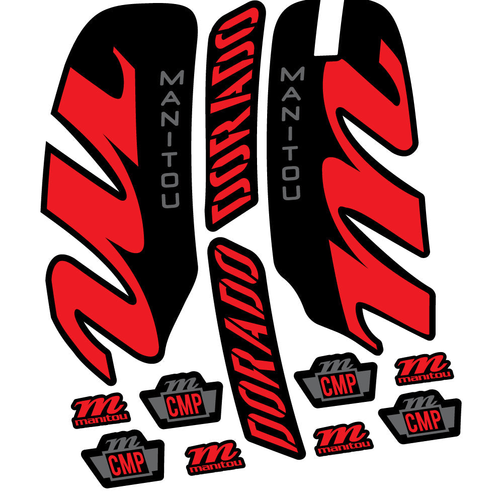 Stickers Manitou Dorado Comp 2022 compatibles Autocollants fourche VTT