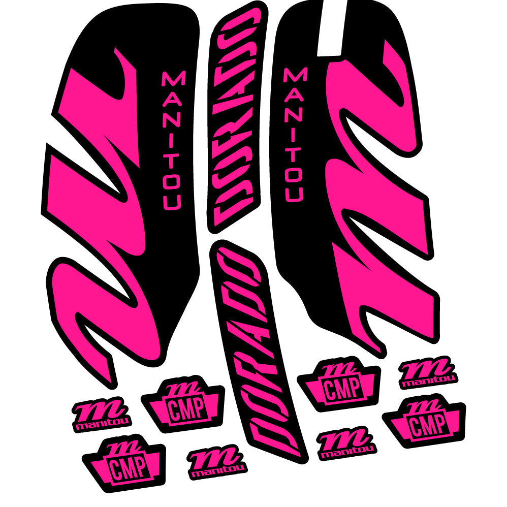Stickers Manitou Dorado Comp 2022 compatibles Autocollants fourche VTT