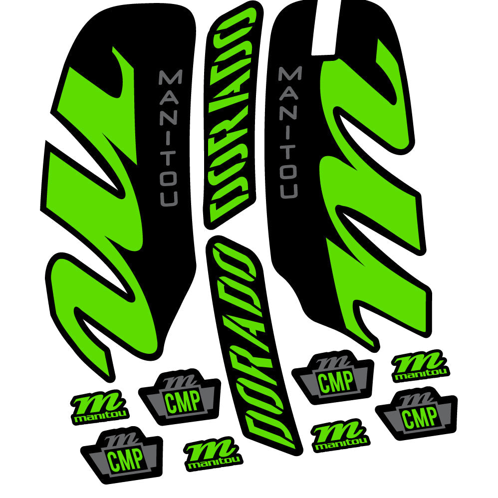 Stickers Manitou Dorado Comp 2022 compatibles Autocollants fourche VTT