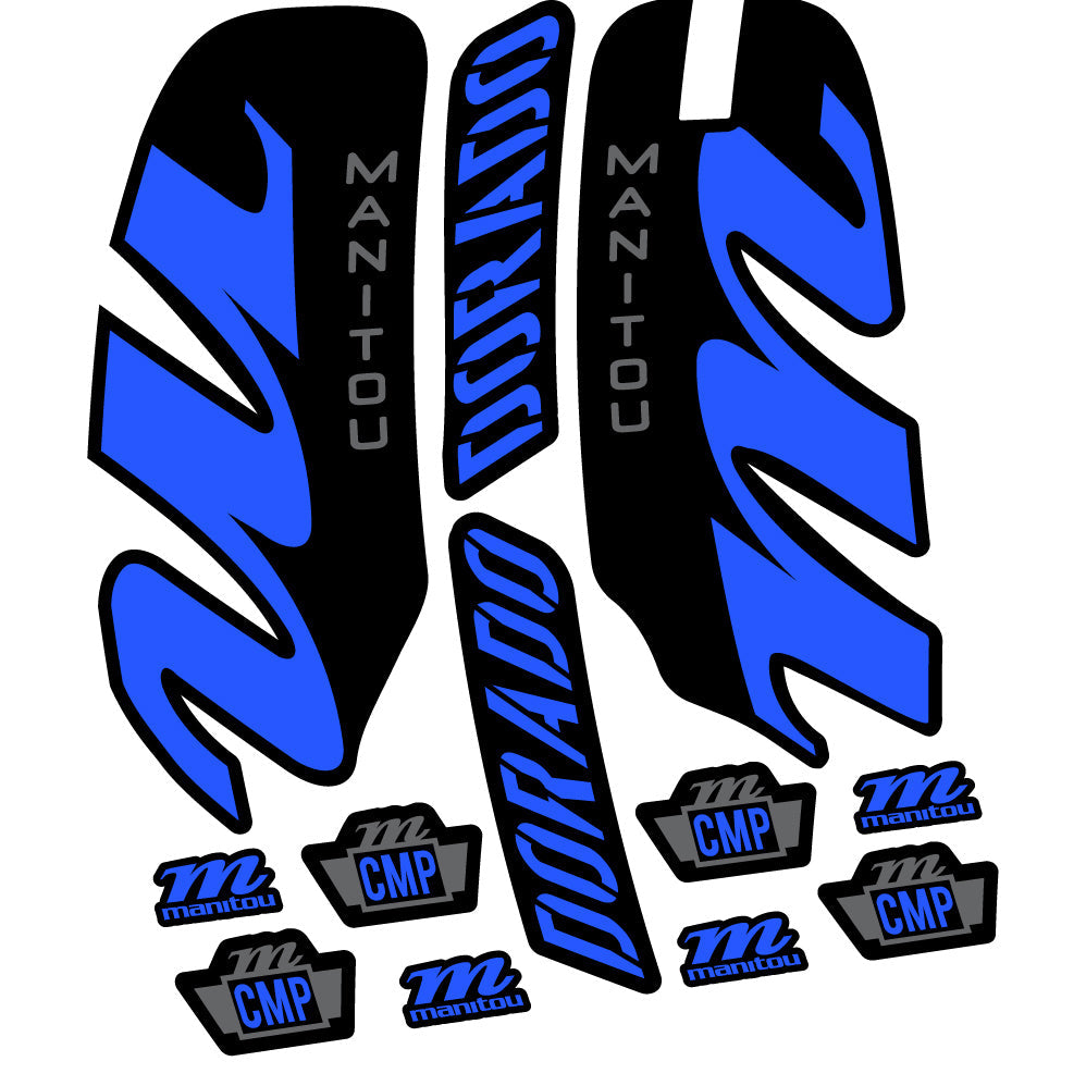 Stickers Manitou Dorado Comp 2022 compatibles Autocollants fourche VTT