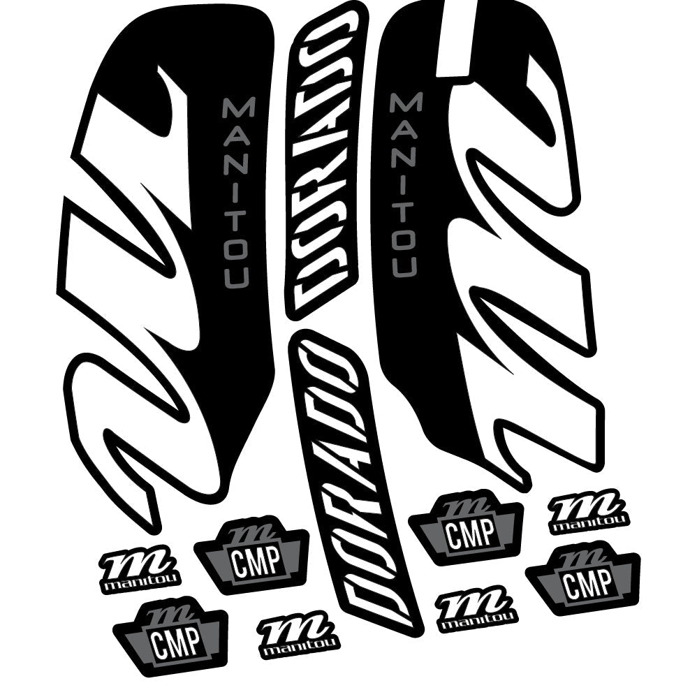 Stickers Manitou Dorado Comp 2022 compatibles Autocollants fourche VTT