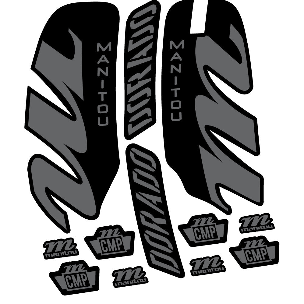 Stickers Manitou Dorado Comp 2022 compatibles Autocollants fourche VTT