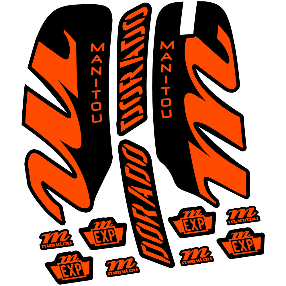 Stickers Manitou Dorado Expert 2022 compatibles Autocollants fourche VTT