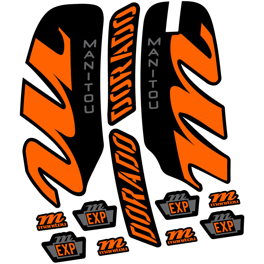 Stickers Manitou Dorado Expert 2022 compatibles Autocollants fourche VTT