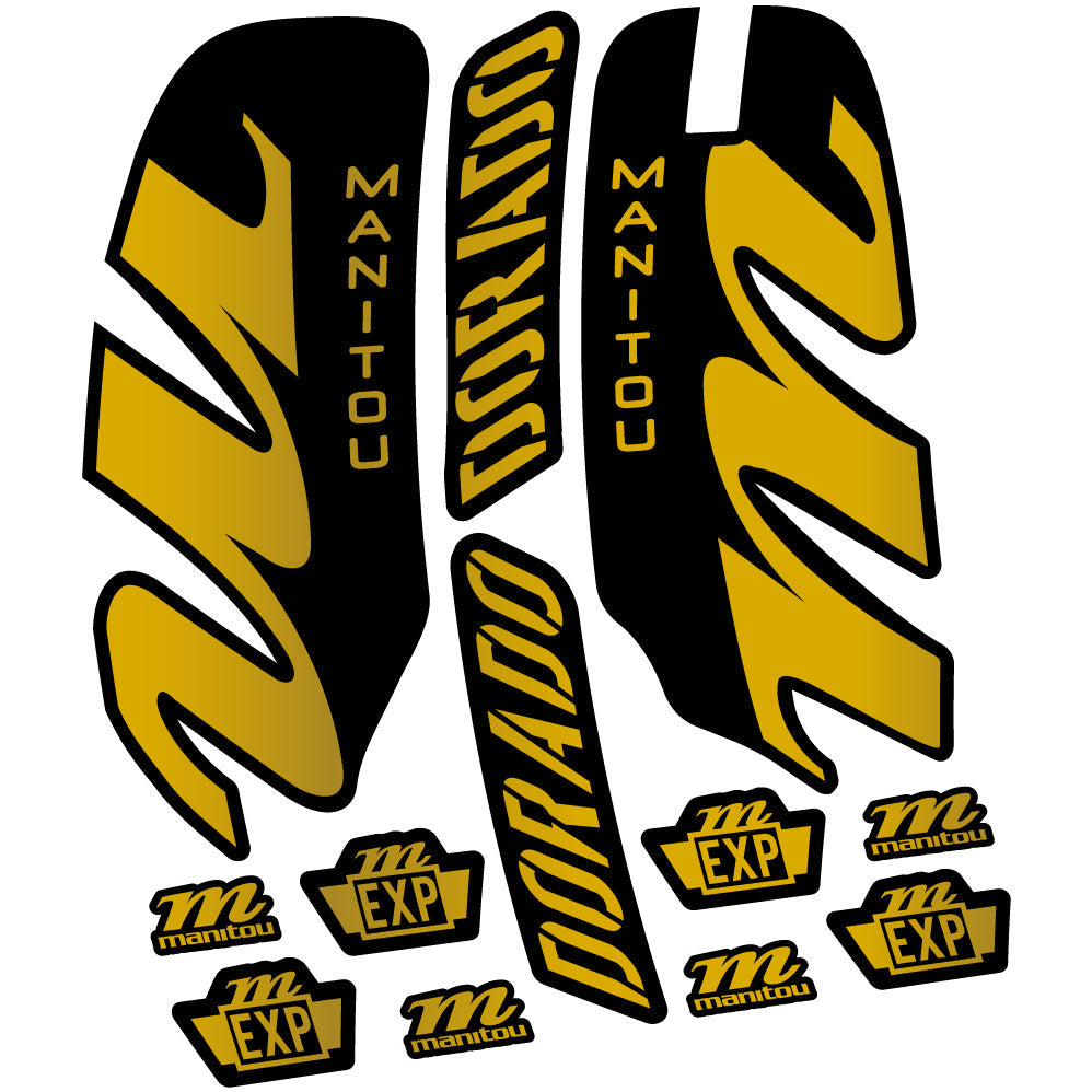 Stickers Manitou Dorado Expert 2022 compatibles Autocollants fourche VTT