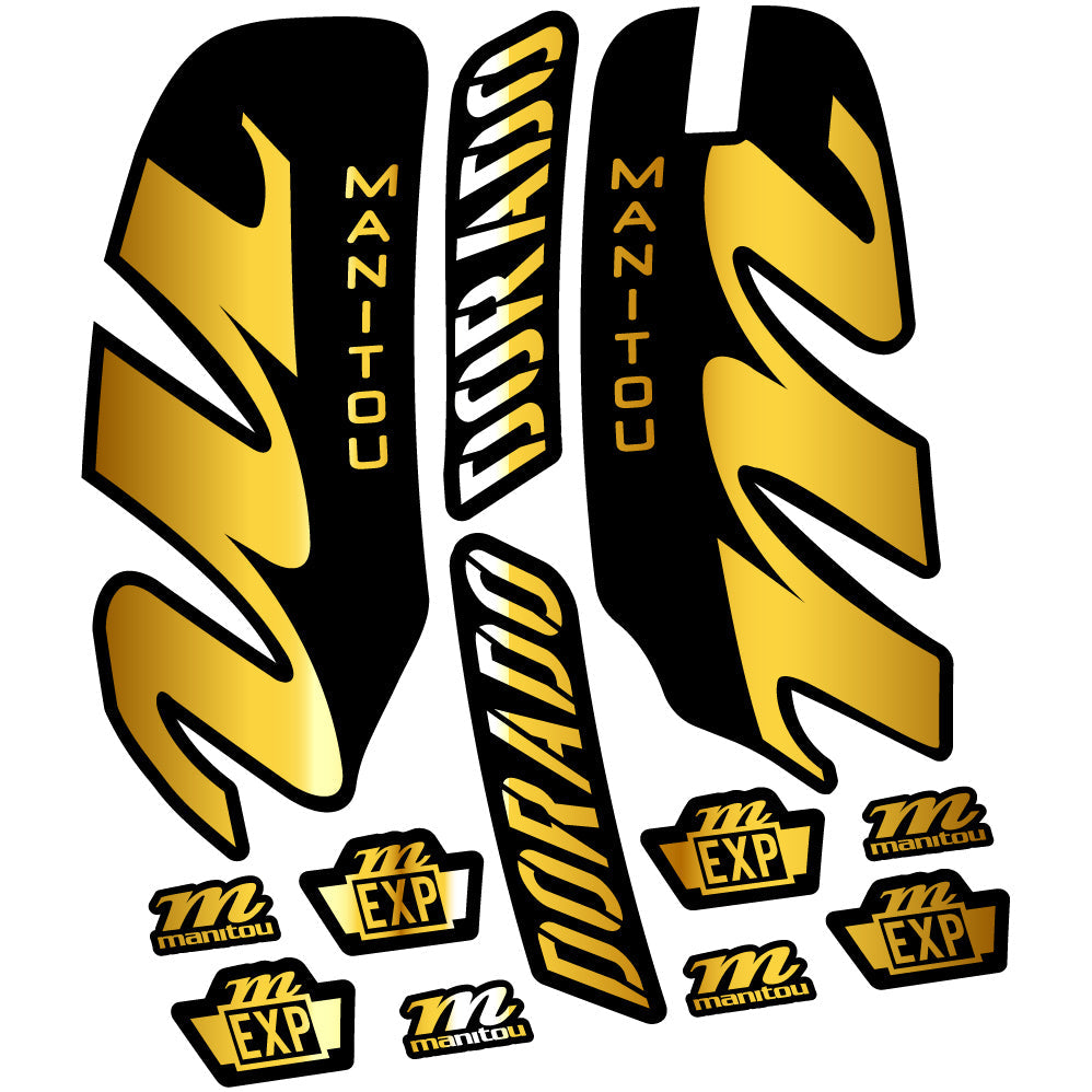 Stickers Manitou Dorado Expert 2022 compatibles Autocollants fourche VTT