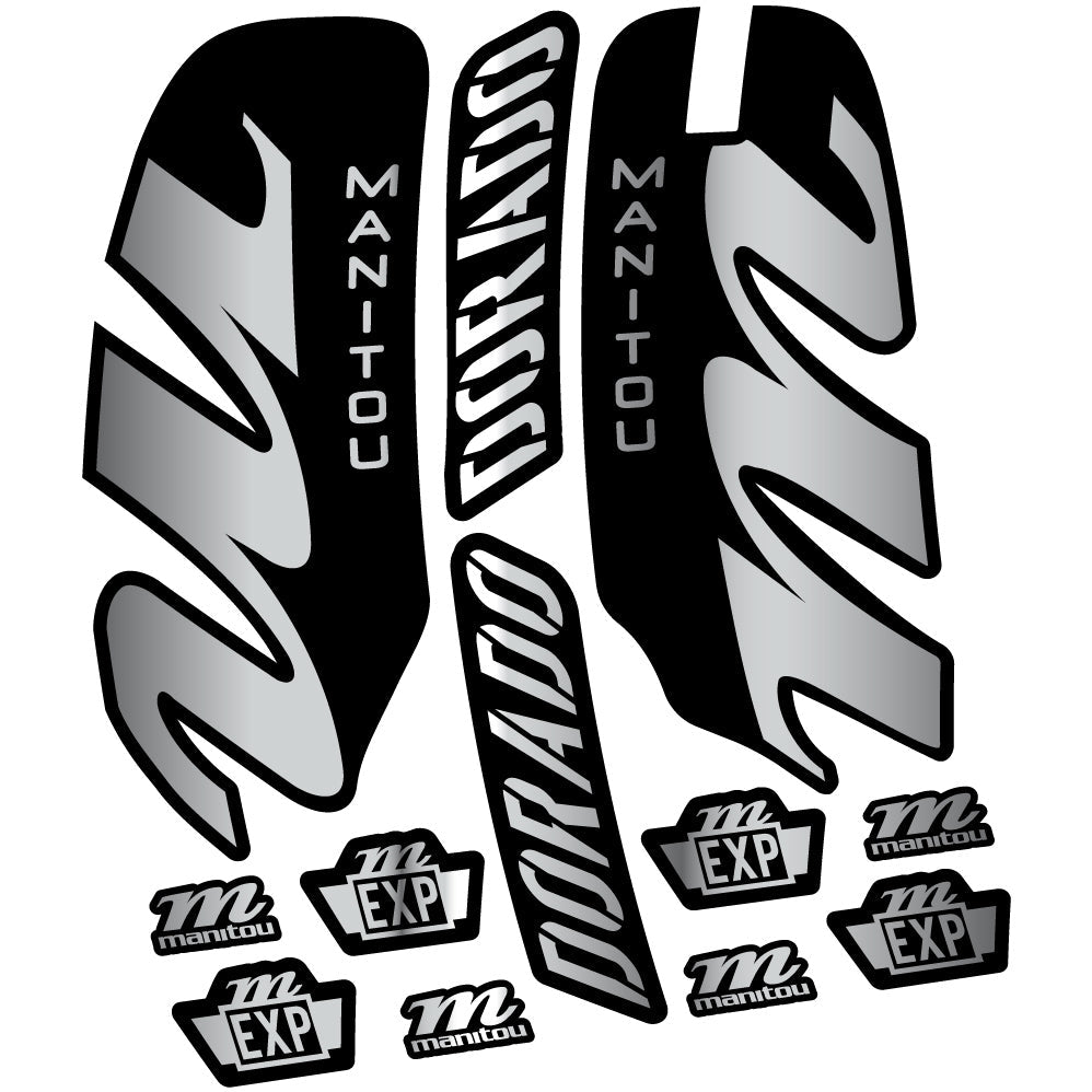 Stickers Manitou Dorado Expert 2022 compatibles Autocollants fourche VTT