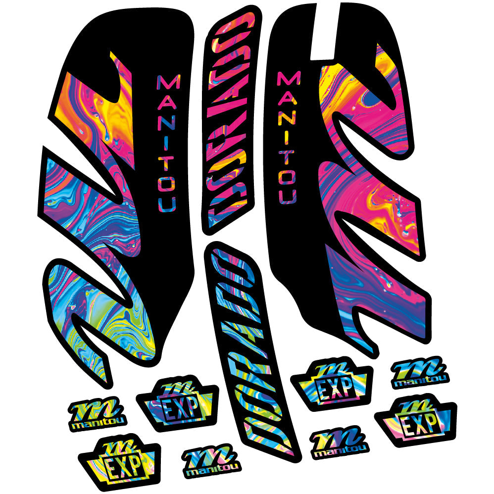 Stickers Manitou Dorado Expert 2022 compatibles Autocollants fourche VTT