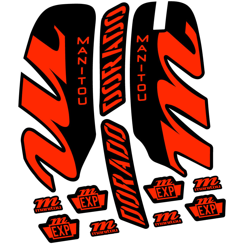 Stickers Manitou Dorado Expert 2022 compatibles Autocollants fourche VTT